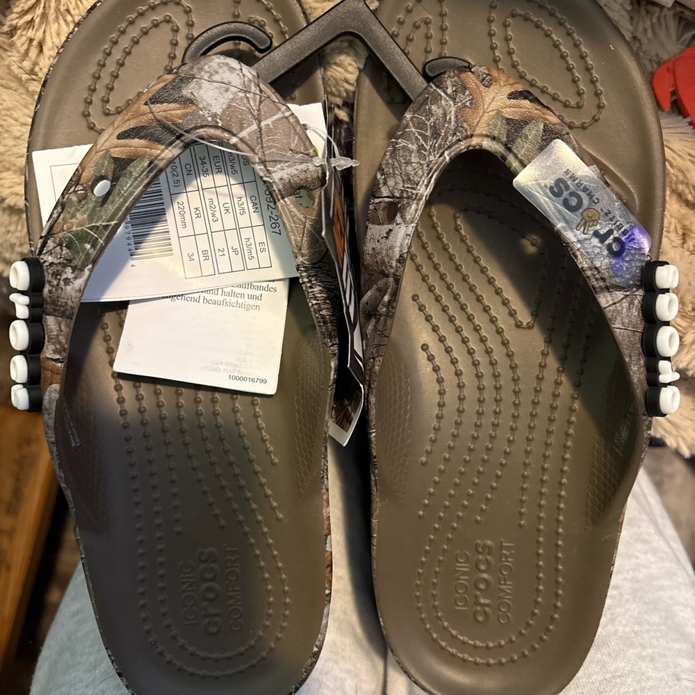 Crocs Camouflage Flip Flops